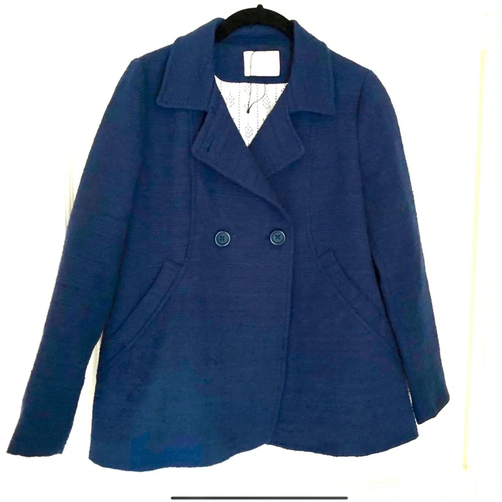 Zara Girl’s blue peacoat jacket 14